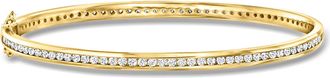 Ross-Simons CZ Eternity Bangle Bracelet in 18kt Gold Over Sterling
