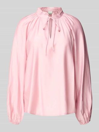 Ichi Regular Fit Bluse mit Schl&uuml;sselloch-Ausschnitt Modell KARLANI in Rose, Gr&ouml;&szlig;e 34