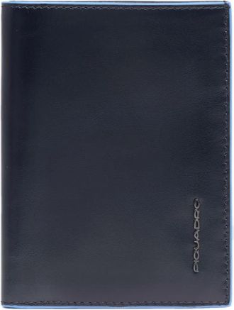 Piquadro Blue Square Verticale Portemonnee - unisex - Portefeuilles - Blauw - ONE Size - Leer - Accessoires
