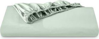 Bare Home 100% Organic Cotton Percale Cooling Fitted Sheet in Willow at Nordstrom, Size Full