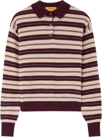 Guest In Residence Collegiate Stripe Polo - Dames - Polos - Veelkleurig - S - Kasjmier - Tops