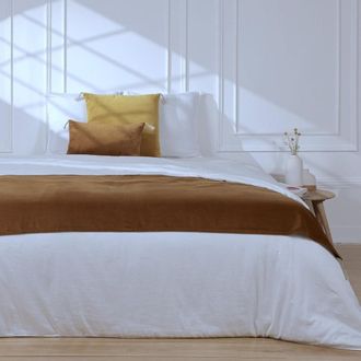 Febronie Pie de cama algod&oacute;n camel 90x200