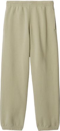 Burberry appliqu&eacute;-logo cotton track pants - men - Cotton/Cotton - S - Neutrals
