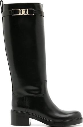 Ferragamo Ferragamo Gancini 55Mm Knee Boots