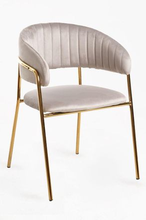 Regalos Miguel Regalos Miguel - Sillas Comedor - Silla Moniel Golden Terciopelo - Gris