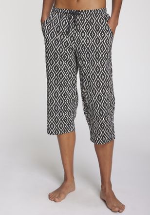 Vivance Caprihose VIVANCE DREAMS, Damen, Gr. 32/34, N-Gr, schwarz-weiss (schwarz, wei&szlig;, gemustert), Single Jersey, Obermaterial: 100% Baumwolle, gemustert, Ba