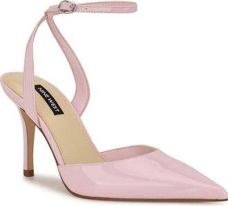 Nine West Grana Ankle Strap Pointed Toe Pump in Light Pink at Nordstrom, Size 7.5