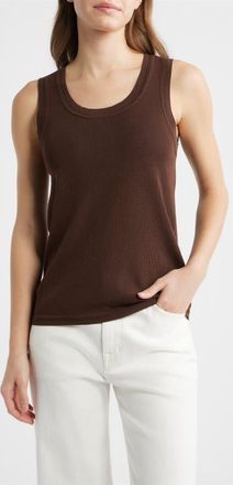 Anne Klein Scoop Neck Tank in Dark Chocolate at Nordstrom, Size X-Large