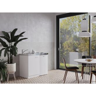 Respekta Cucina Minicucina Cucina singola Cucinino Dispensa Bianco Levin 100 cm Respecta