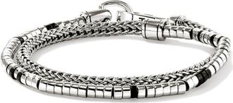 John Hardy Heishi Double Wrap Bracelet, Sterling Silver, Gemstones at Nordstrom, Size Large
