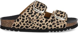 Scholl NOELLE leopard-print slides - women - Calf Hair/Calf Leather/Rubber - 36 - Neutrals