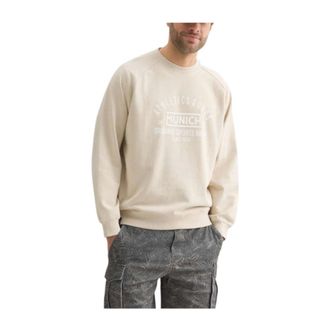 Munich Sweatshirts, male, Beige, Size: XL Beige Lifestyle Crew Sweatshirt