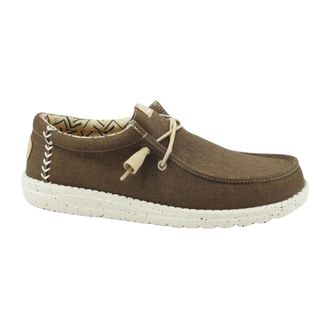 Hey Dude Wally Stretch Canvas - male - Hey Dude - Laced Shoes - Brown - 10 UK - Shoes