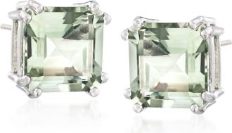 Ross-Simons Prasiolite Earrings in Sterling Silver