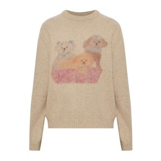 Carne Bollente Dames, Truien, Beige, Maat: XS Zijde