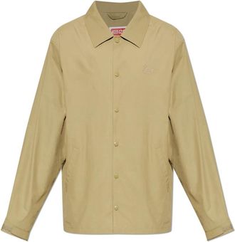 Kenzo Signature Light Coach Jacket - Heren - Zomerjassen - Groen - L - Katoen - Jassen