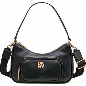 DKNY Philo Top-Zip Shoulder Bag in Blk/black at Nordstrom