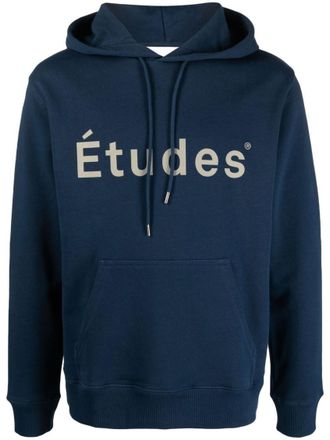 &Eacute;tudes Studio Blue Logo Organic Cotton Hoodie