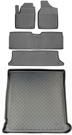 OEM Volkswagen Sharan I Van De 1995 A Agosto De 2010. Juego: Alfombrillas Para Coche + Alfombrilla Para Maletero