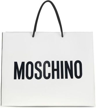 Moschino White Calf Leather Bos Taurus Womens Handbag