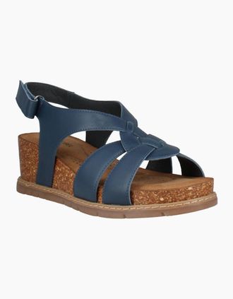 Josef Seibel Womens Eden 02 Womens Wedge Sandals - Blue - Size: 6.5