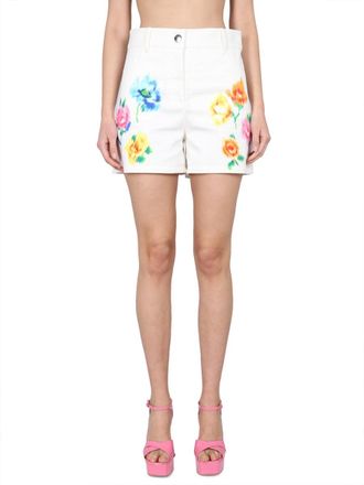 Moschino Broderie Anglaise Cotton Shorts - White