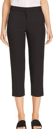 Aqua Womens Tuxedo Stripe Capri Cropped Pants In Black/white