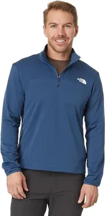 The North Face Cedar Trail Grid Jacket Mens Blue 1/4 Zip Long Sleeve GBO3392