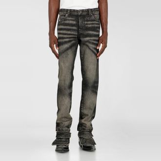 Diesel Slim Jeans Regular Waist D-Ghetvyl, Black/Dark grey, Button fly