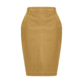 Saint Laurent Beige Denim Womens Skirt