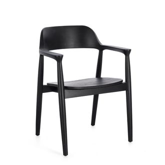 BIZZOTTO Set of 2 armchair chairs Idris black