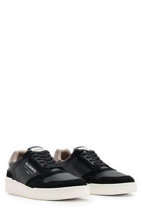 AllSaints Regan Low Top Sneaker in Black/grey at Nordstrom, Size 13