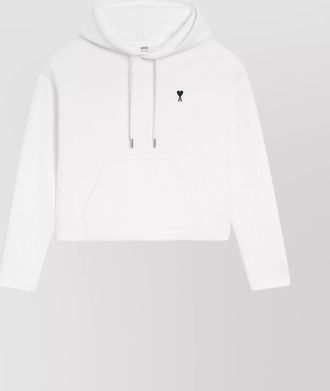 Ami cotton cropped hoodie