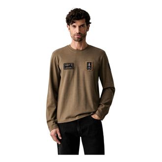 Aeronautica Tops, Heren, Groen, L, Katoen, Long Sleeve Top
