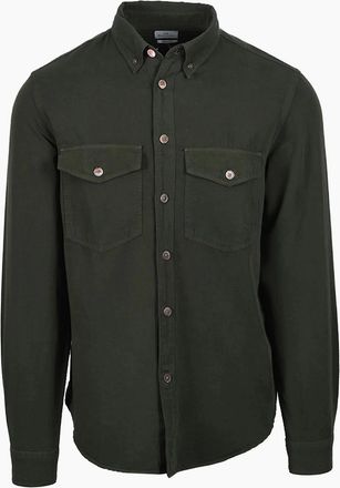 Paul Smith Mens PAUL SMITH CASUAL FIT SHIRT GREEN - Size: 38