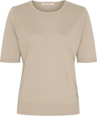 BTF-CPH Cathrine Silk Top - - Tops - Donna - Beige - S