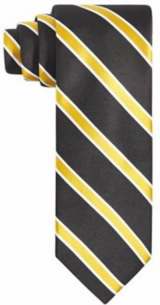 Tayion Collection Mens Alpha Phi Stripe Tie In Gold