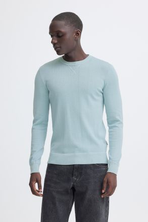Blend Strickpullover BLEND BHADDO PULLOVER, Herren, Gr. 3XL, faded denim, Strick, Obermaterial: 100% Baumwolle, unifarben, regular fit normal, Rundhals, Pul