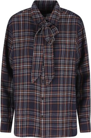 Saint Laurent Tie-fastening Checked Shirt