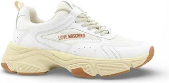 Love Moschino Sneakers - Dames - Sneakers - Wit - 39 EU - Leer - Schoenen