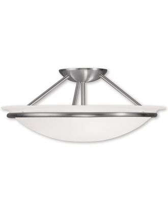 Livex Lighting Livex Newburgh 3-Light Brushed Nickel Ceiling Mount