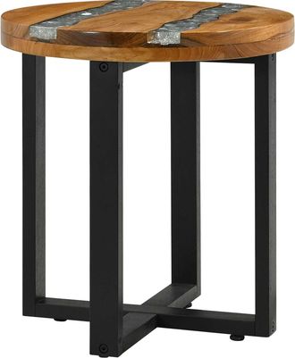vidaXL Mesa De Centro Marr&oacute;n 40 X 40 X 45 Cm Madera De Teca Maciza Vidaxl