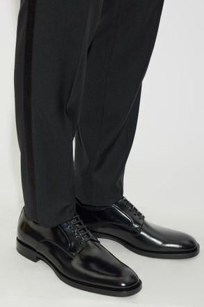 Dolce & Gabbana Black Leather derby Shoes, Mens, Black