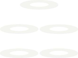 vidaXL Vidaxl - Anillos Planos Para &Aacute;rboles 5 Pcs Blanco &Oslash;30 / 60 Cm Acero