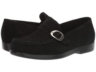 SAS Lara Comfort Loafer Womens Shoes Black Suede : 7.5 S - Slim (AAA)