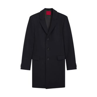 HUGO BOSS Heren, Mantels, Blauw, Maat: 2XL Wol