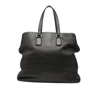 Gucci Pre-owned Tote Bags, female, Black, Size: ONE SIZE Pre-owned Leather Tote Bag