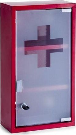 ZELLER Armario M&eacute;dico Rojo Para Almacenamiento Seguro