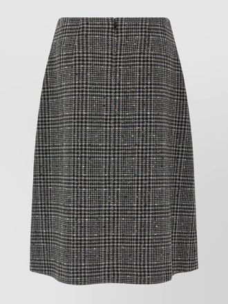 Fendi high-waisted checked tweed skirt