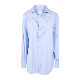 Maison Margiela Dames, Blouses & Shirts, Blauw, Maat: XS Katoen